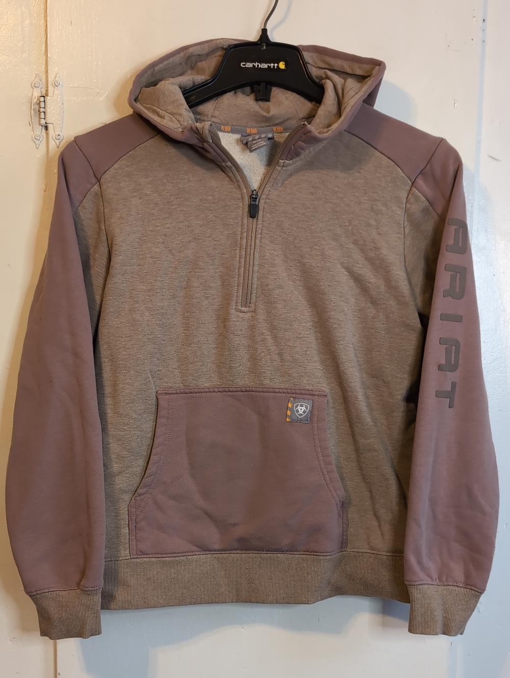 Ariat Rebar 1/4 Zip Collar Hoodie womens medium